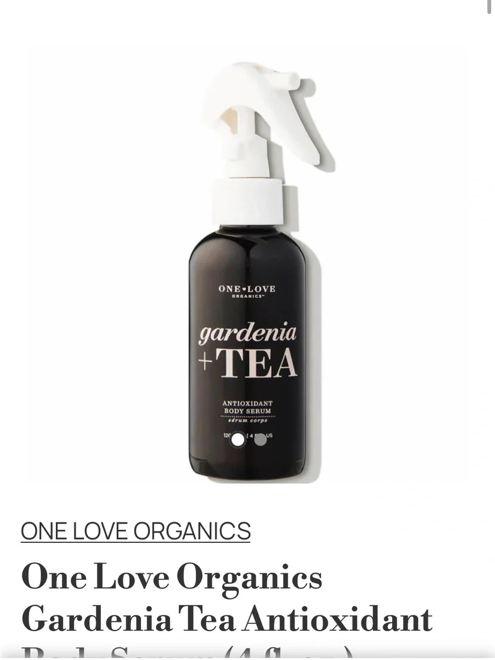 NEW in Box Gardenia + Tea Antioxidant Body Serum from One Love Organics 4 fl oz